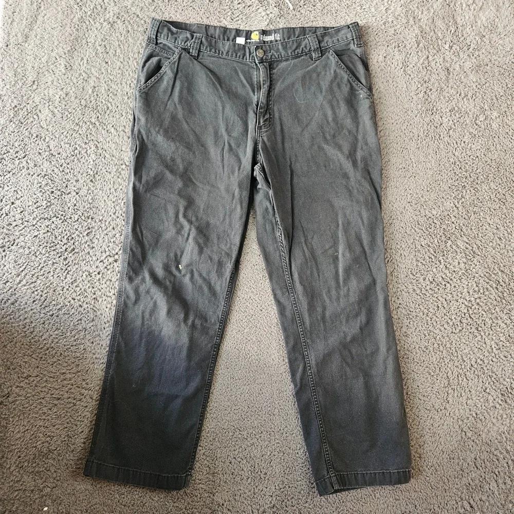 Carhartt Relaxed Fit Mens Work‎ Pants Charcoal Gray 40x30 Cotton Blend